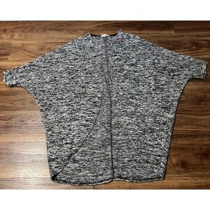 Rolla Coster Open Front Cardigan Short Sleeve Sweater Gray Women's Size Large